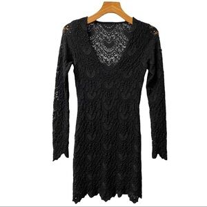 Nightcap Black Lace Mini Dress